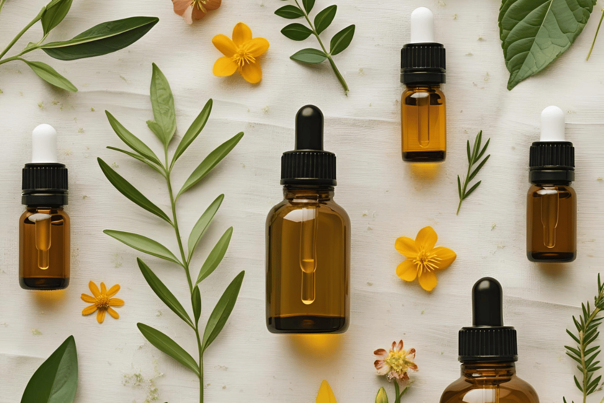 Comparaison huiles essentielles et extraits botaniques en cosmétique
